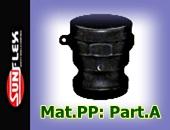 CAMLOCK AND GROOVE FITTINGS TYPE A-MAT. POLYPROPYLENE 