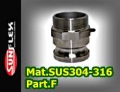 CAMLOCK AND GROOVE FITTINGS TYPE F-MAT. STAINLESS STEELL SUS304-316 