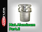 CAMLOCK AND GROOVE FITTINGS TYPE E-MAT. ALUMINUM